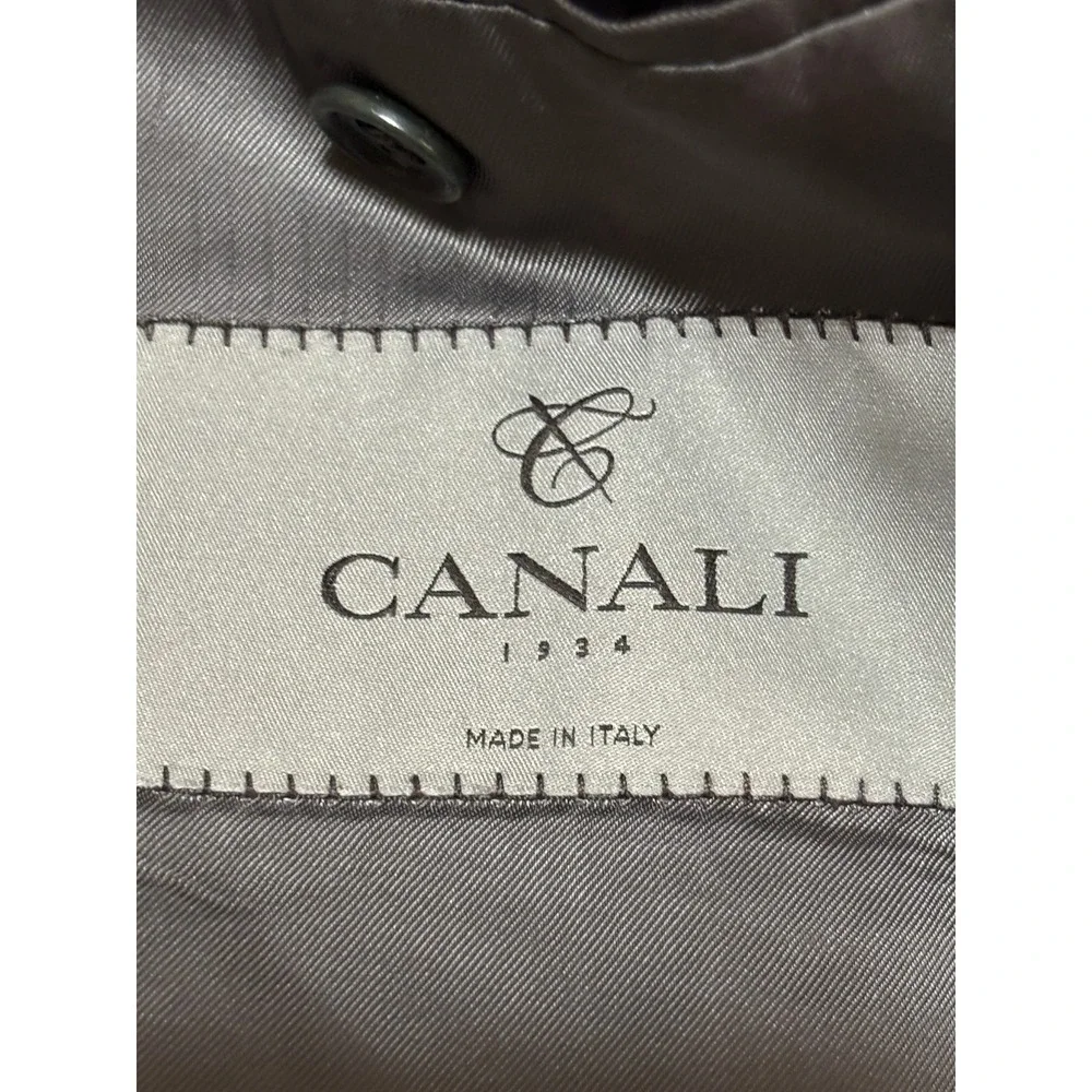Canali Mens Grey Micro Pattern Two‎ Button Suit Jacket Blazer Made in Italy